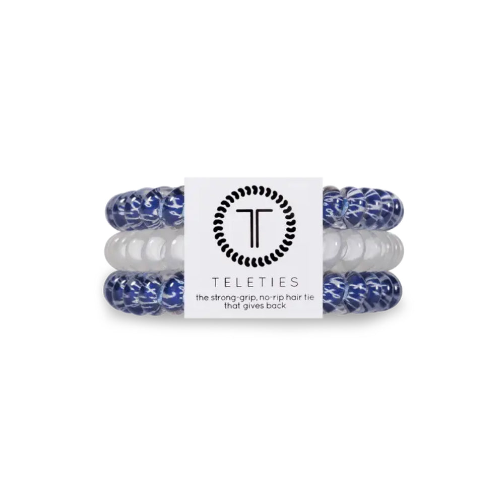 TELETIES Small Hair Ties - Stylish Set of 3 for Everyday Use