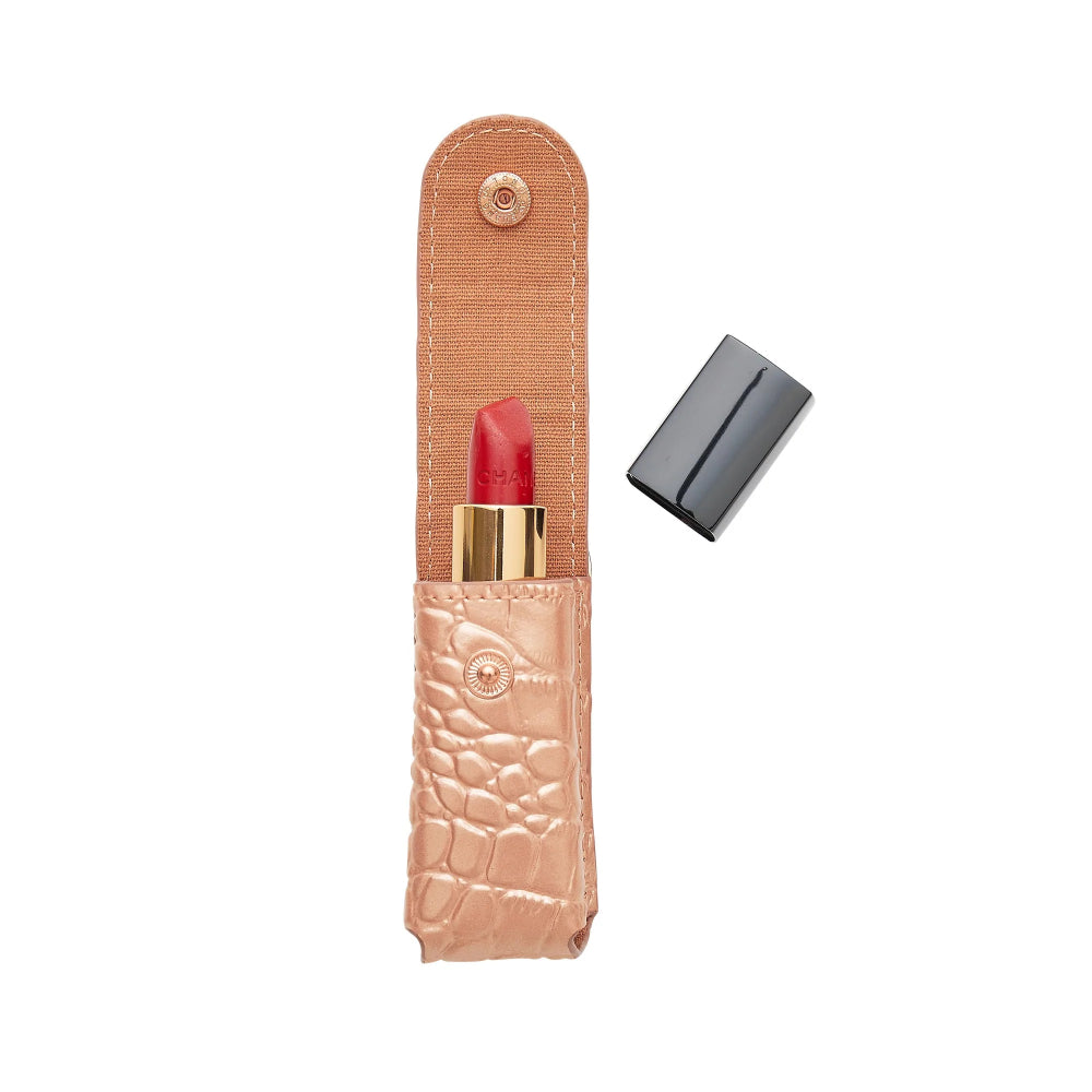 O-VENTURE Luxury Genuine Leather The Smooch Lipstick Storage Holder