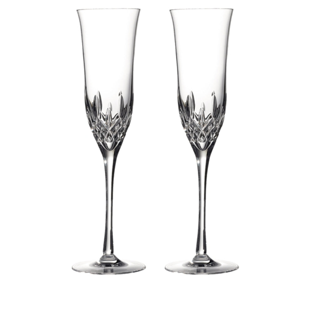 Waterford Lismore Essence Single or Pair Champagne Crystal Flutes with Modern Design