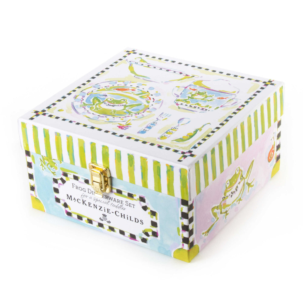 MacKenzie-Childs BPA-Free Frog-themed Toddler Dinnerware Gift Set
