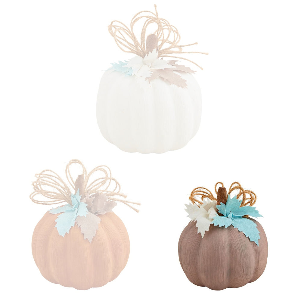Mud Pie Pastel Decorative Pumpkin Sitter for Home Decoration