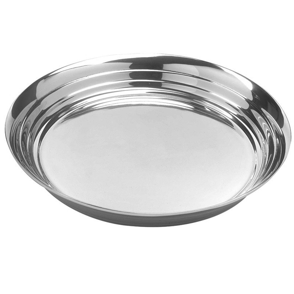 Classic Salisbury Oxford-Style Round Aluminum Serving Tray