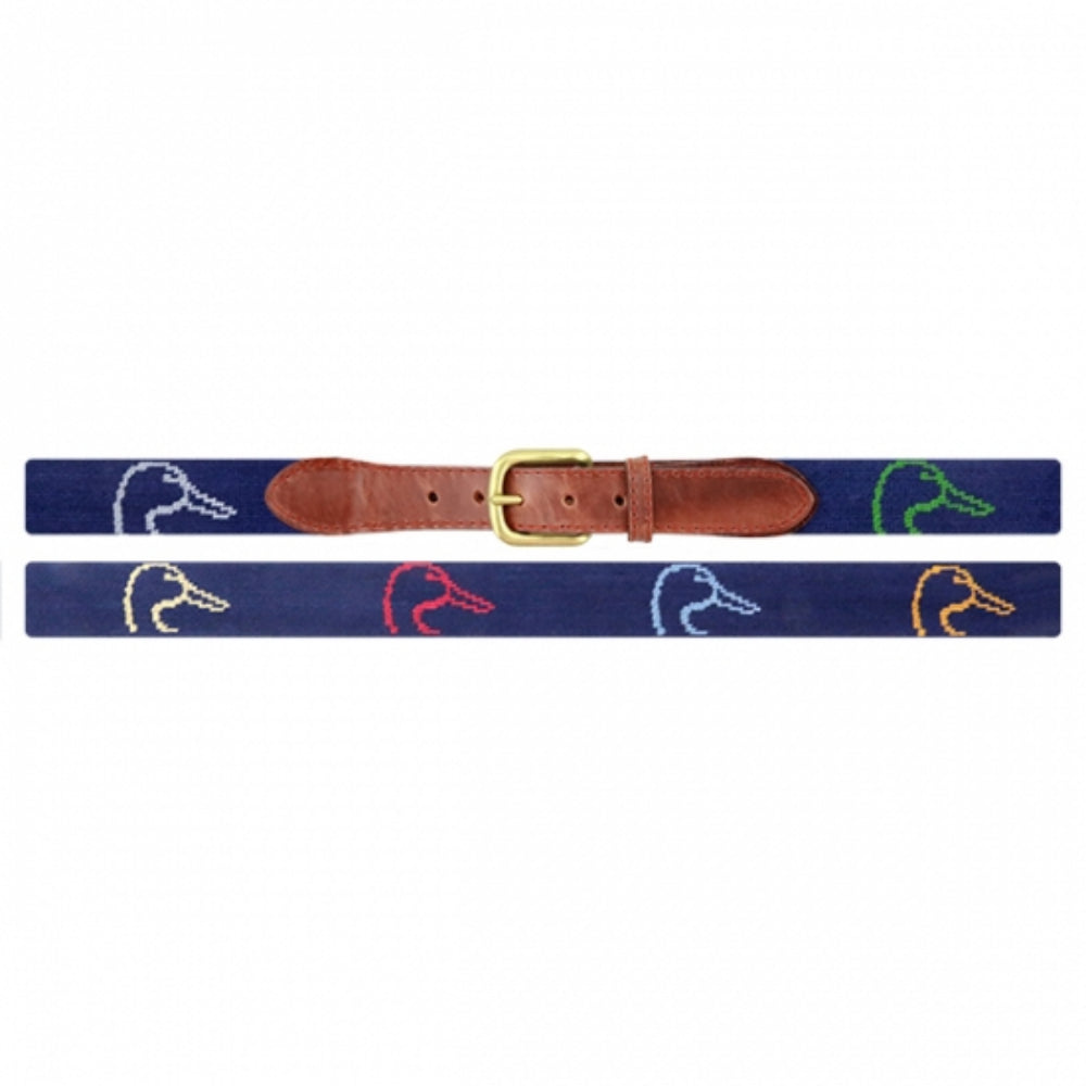 Smathers & Branson Needlepoint Casual and Elegant Belt for Men - Ducks Unlimited Design, Size 36