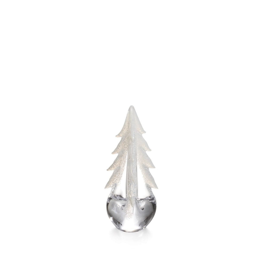 Simon Pearce Handmade Vermont Snowy Branches Evergreen Tree Glass Decorations