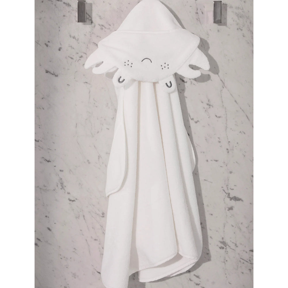 Adorable Barefoot Dreams Organic Cotton Toddler Hooded Towel & Washcloth Set