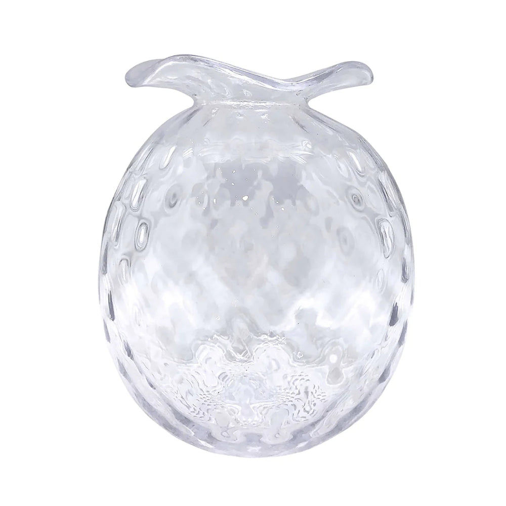 Exquisite Mariposa Clear Pineapple Textured Decorative Bud Vase for Flower Display