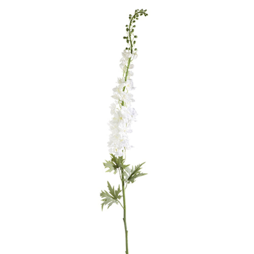 54-Inch Long Artificial White Delphinium Stem for In-Store Pickup Only
