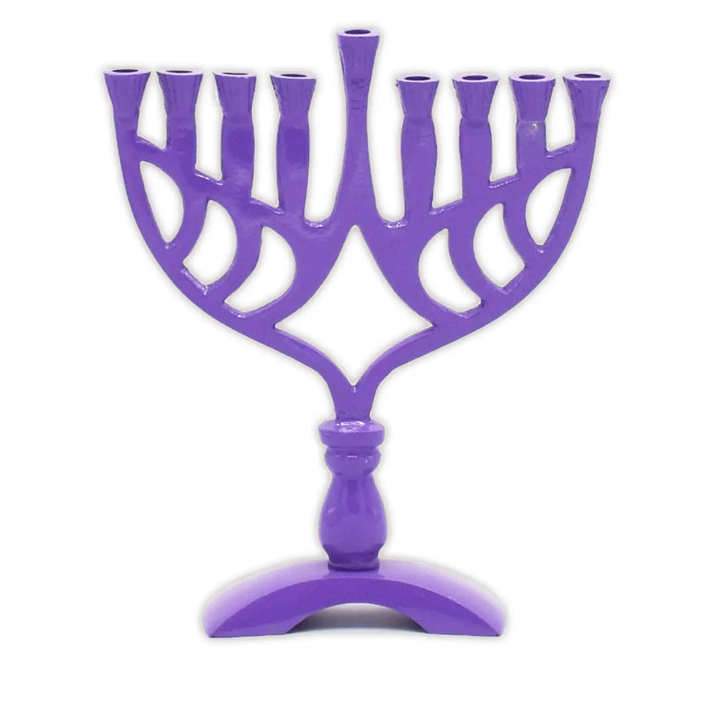 7.5-Inch Geometric Ner Mitzvah Hannukah Candle Menorah