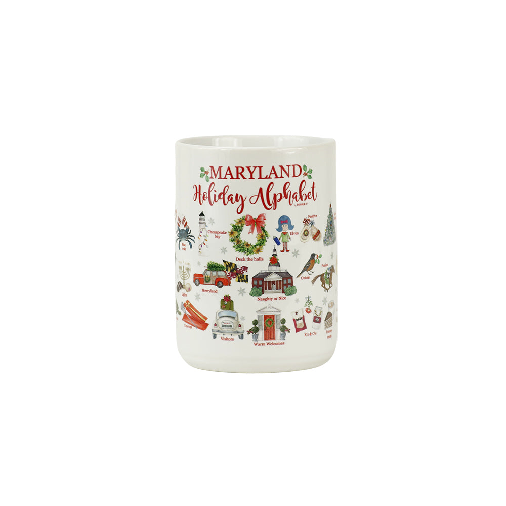 Dishique Cozy Ceramic 15-Ounce Maryland Holiday Drinking Mug