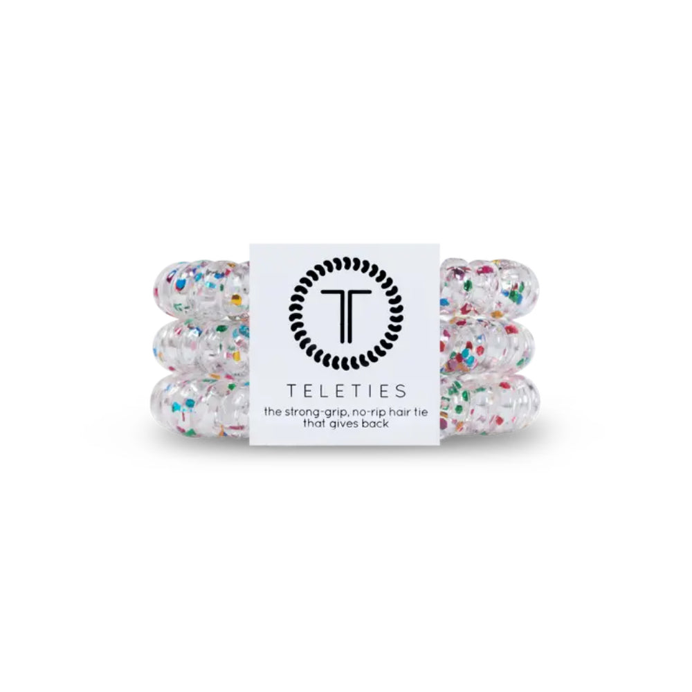 TELETIES Small Hair Ties - Stylish Set of 3 for Everyday Use