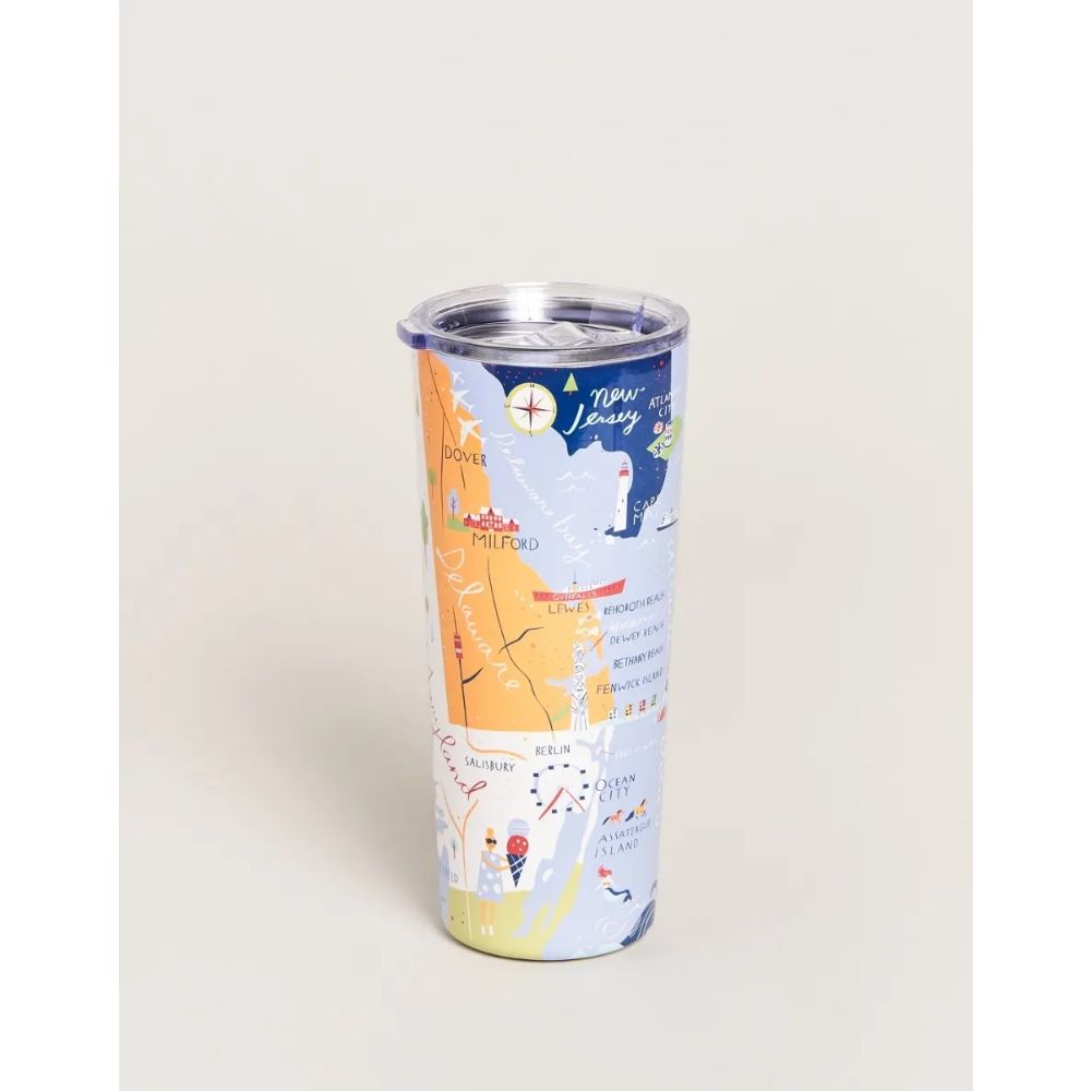 22 oz Vacuum Insulated Stainless Steel Spartina Bay Dreams Drink Tumbler