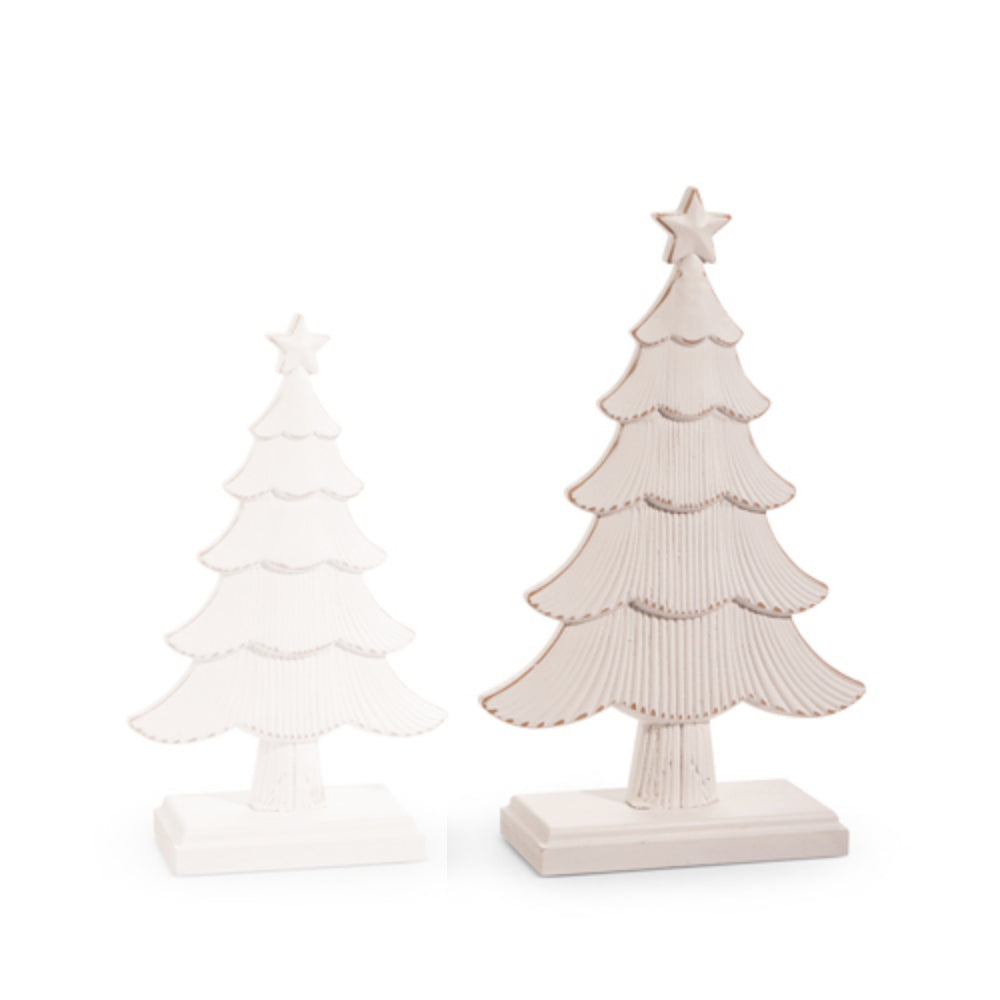 Whitewashed Decorative Trees in Two Sizes
