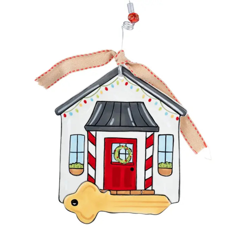 Glory Haus Exquisite Hand - painted New Home Key Flat Ceramic Ornament