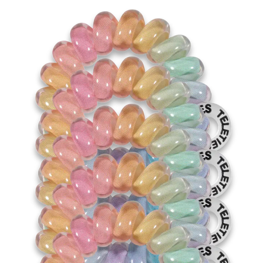 TELETIES Branded Tiny Hair Tie Set - Pack of 5 Pieces