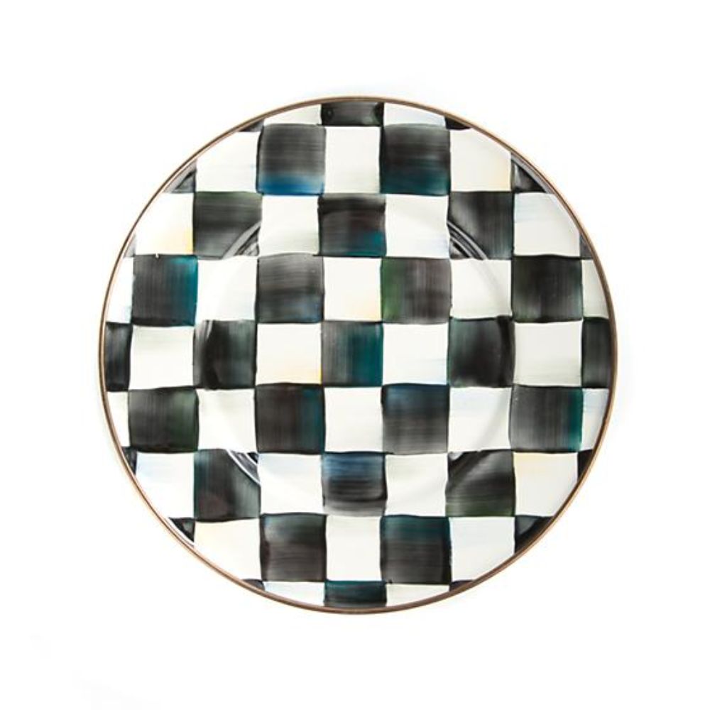 MacKenzie-Childs Artisanal Courtly Check Salad & Dessert Plate