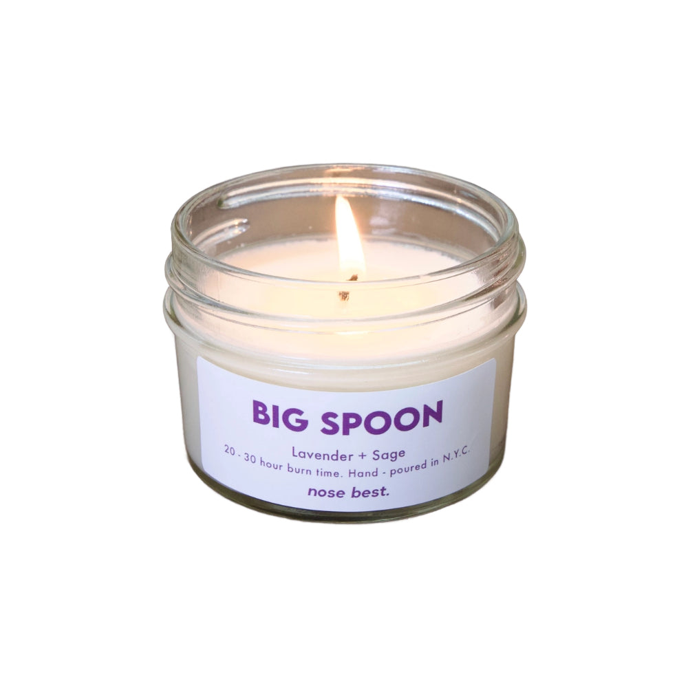 4-Ounce Big Spoon Soy Candle with a Refreshing Lavender and Sage Scent