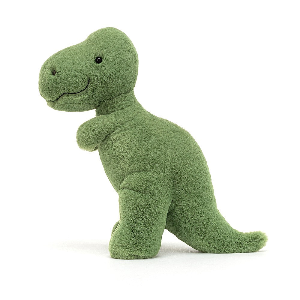 Adorable Jellycat Soft Green Fossilly T-Rex Stuffed Toy