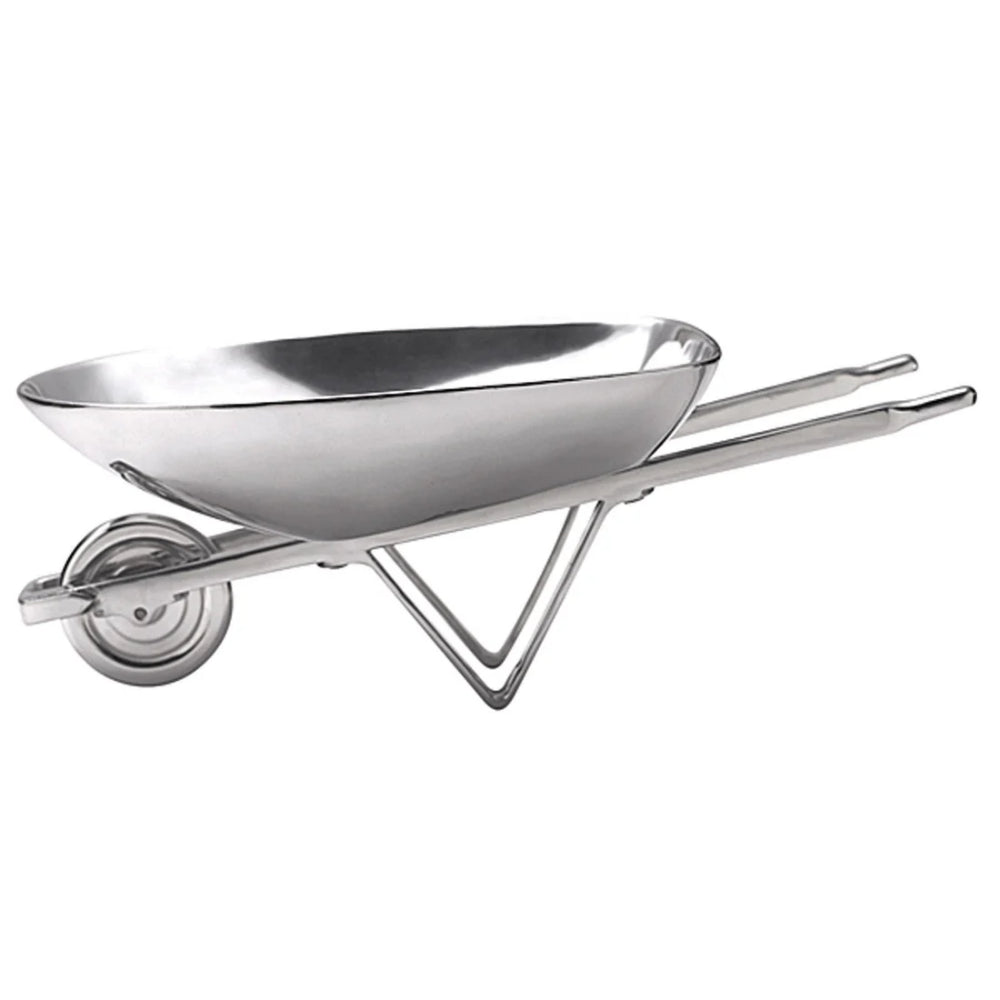 Charming Vintage-Style 100% Recycled Aluminum Mariposa Wheelbarrow Food Server