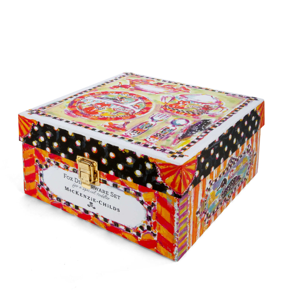 MacKenzie-Childs Adorable Fox-themed Toddler Dinnerware Set