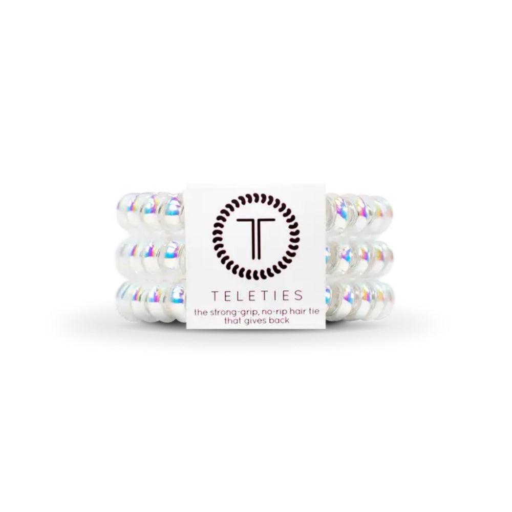 TELETIES Small Hair Ties - Stylish Set of 3 for Everyday Use