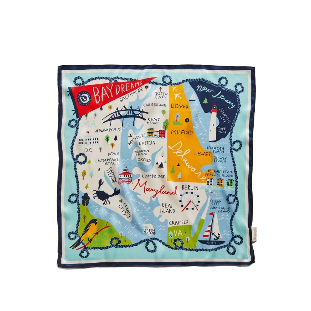 Elegant Spartina Bay Dreams Luxury Silk Scarf for Fashion Enthusiasts
