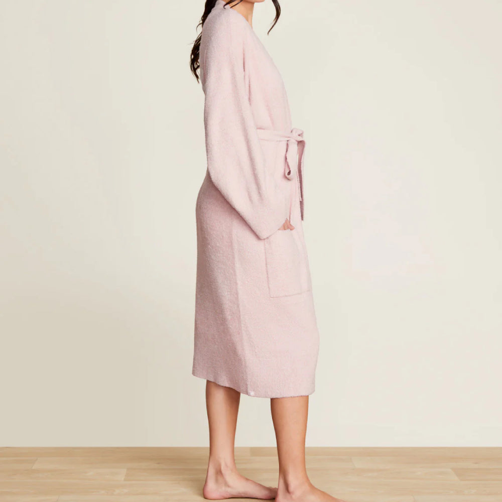 Barefoot Dreams CozyChic Lite® Dusty Rose/White Barbie™ Kimono Robe