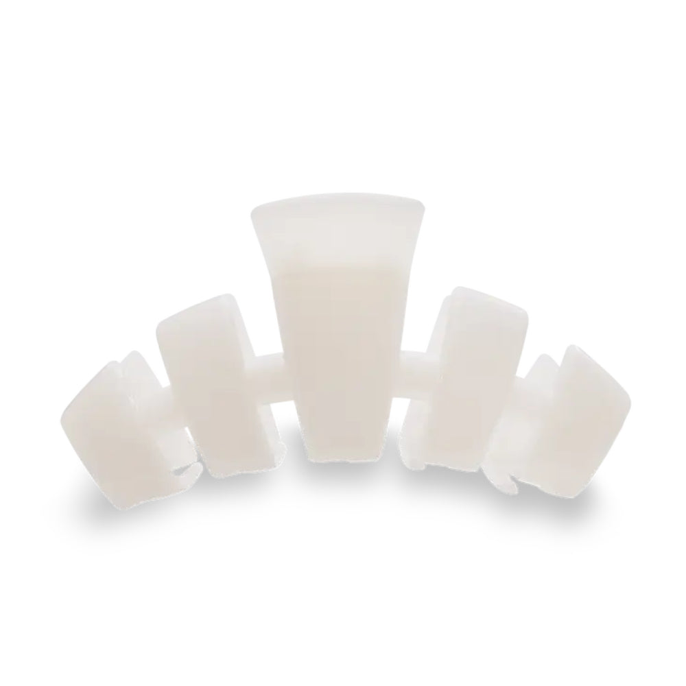 TELETIES Coconut White Bendable Hair Clips for All Hair Types