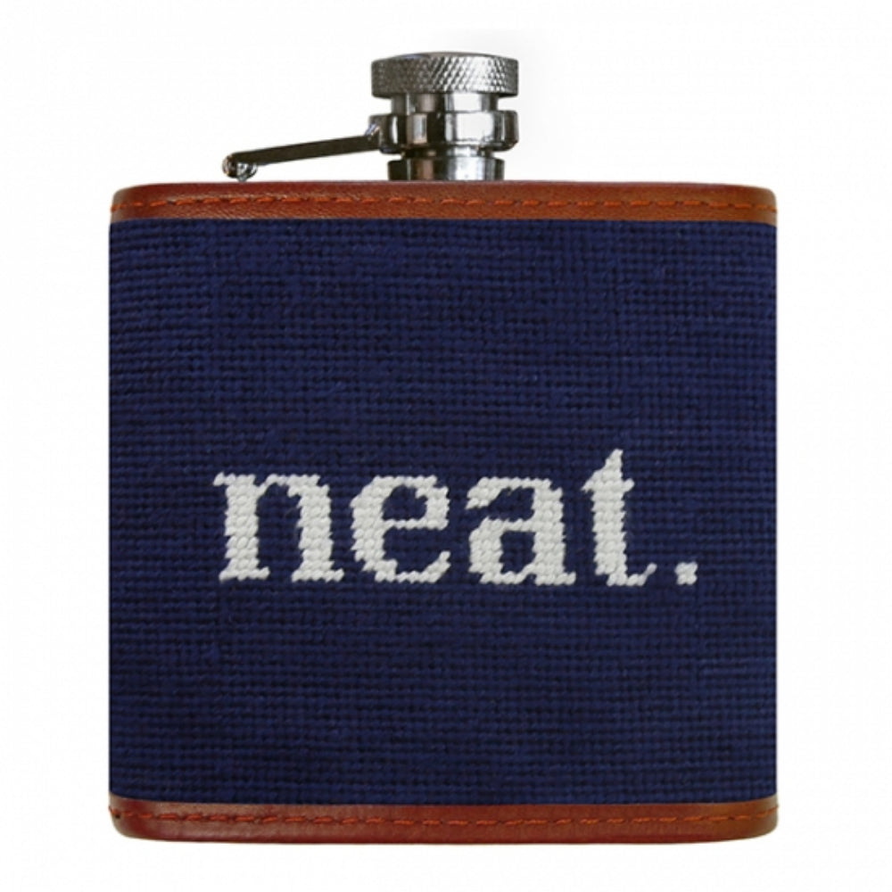 Smathers & Branson Stylish 6oz Needlepoint Stainless Steel Flask