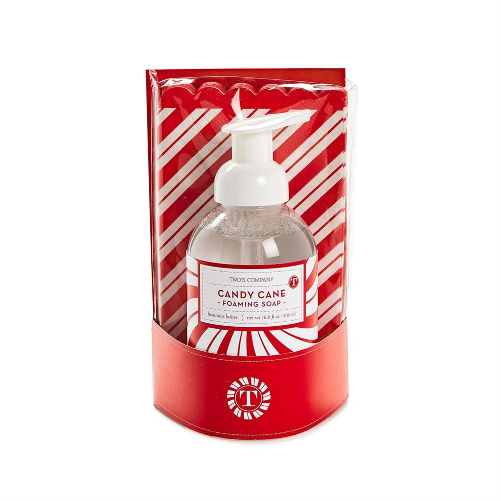 Two's Company Luxury Peppermint Soap Set with Guest Towels