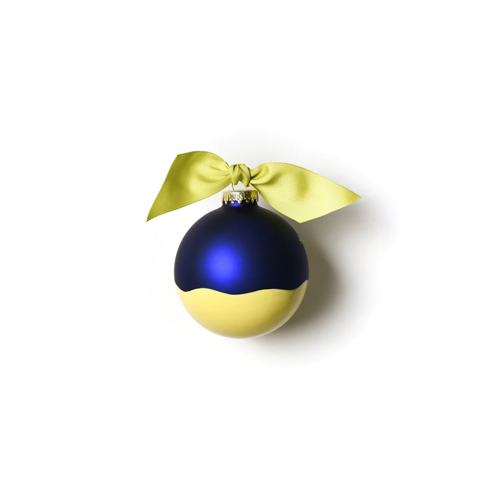 Colorful Cotton Joy to the World Nativity Glass Christmas Ornament