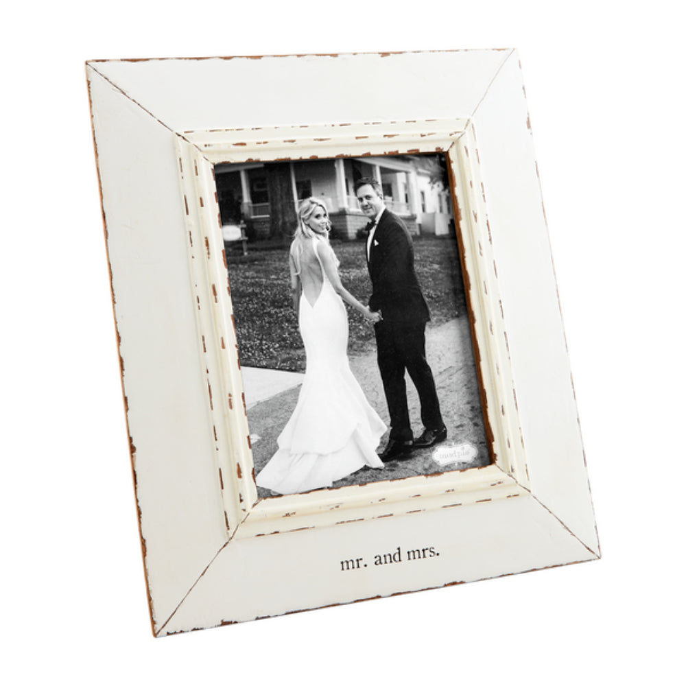 Mud Pie Distressed Mr. & Mrs. Picture Frame for Special Occasions