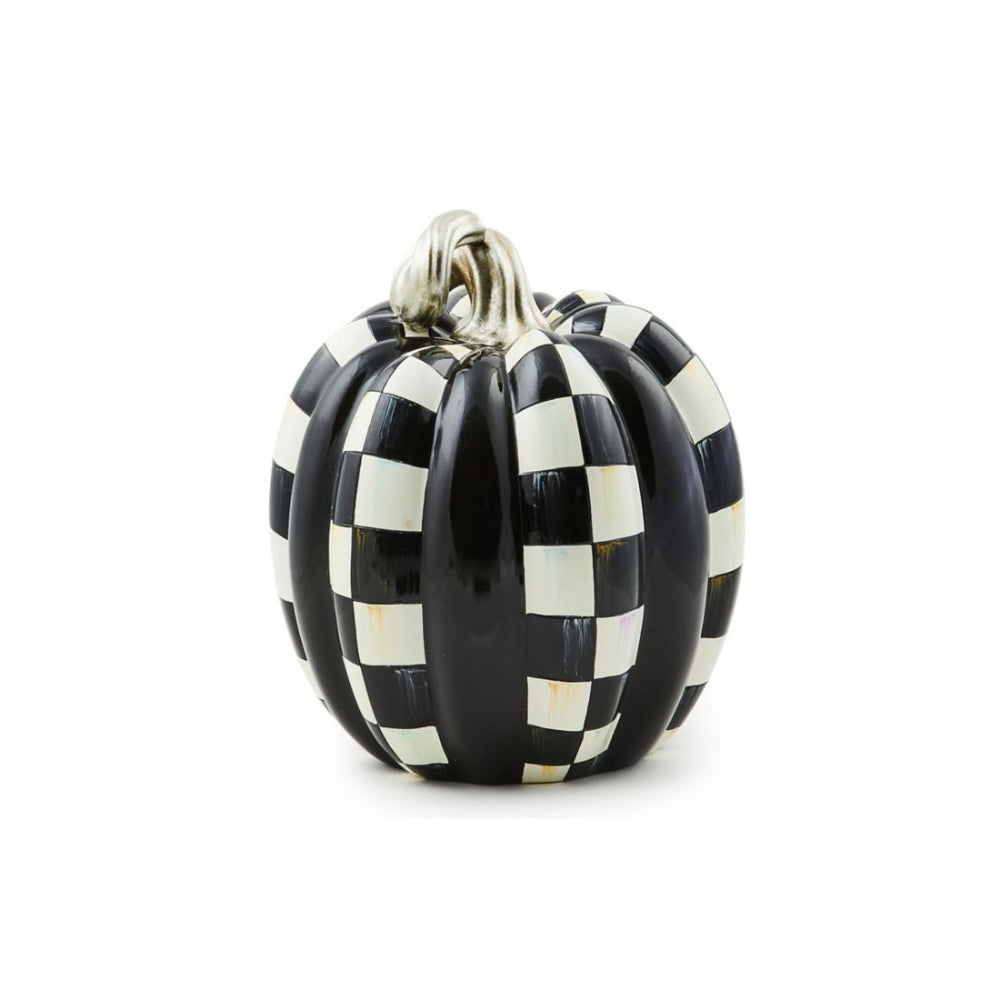 MacKenzie-Childs Courtly Check Handmade Resin Haunted House Pumpkin