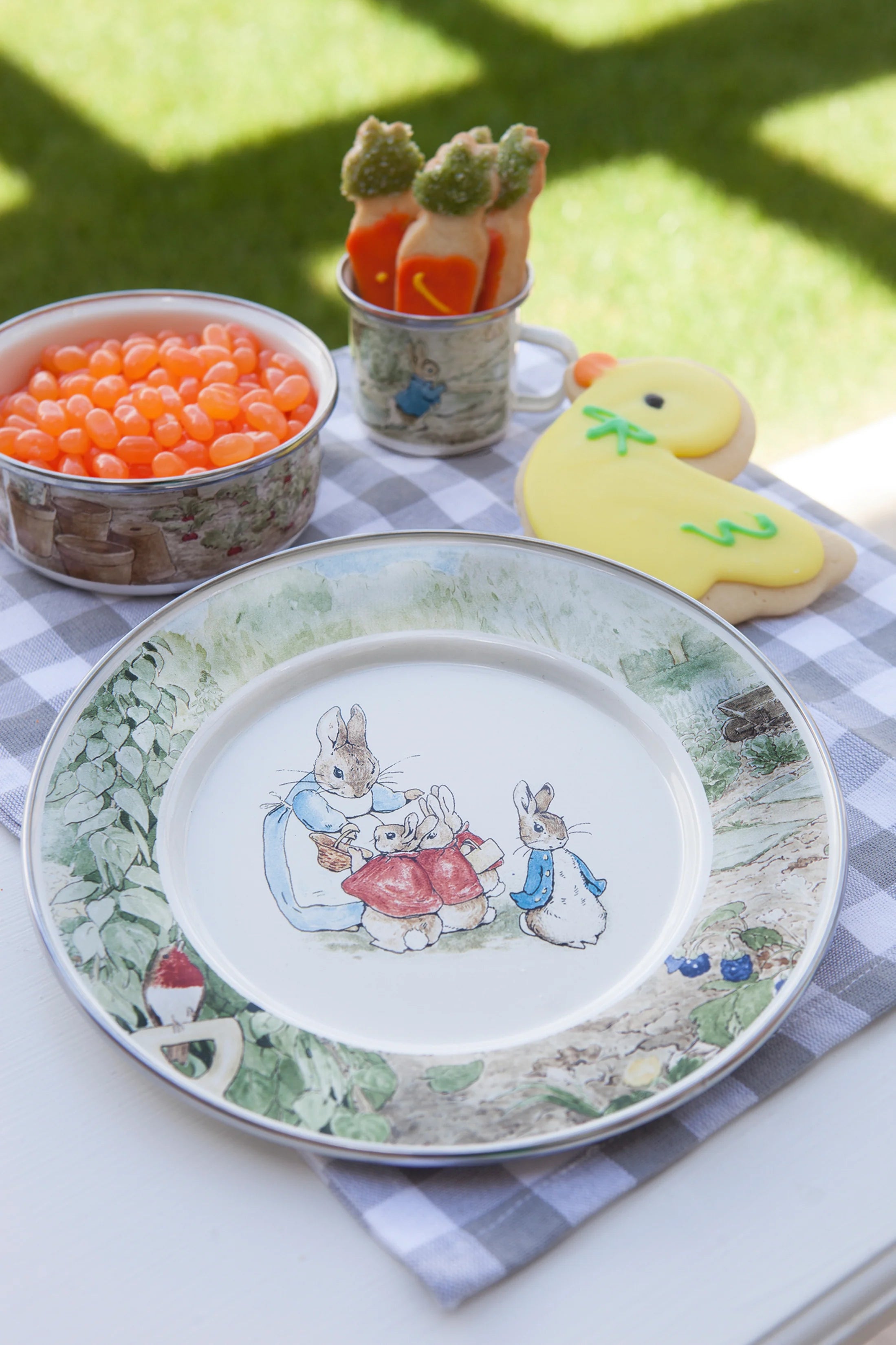 Golden Bunny Peter Rabbit Stainless - Steel Baby Flatware Gift Set with Melamine Handles
