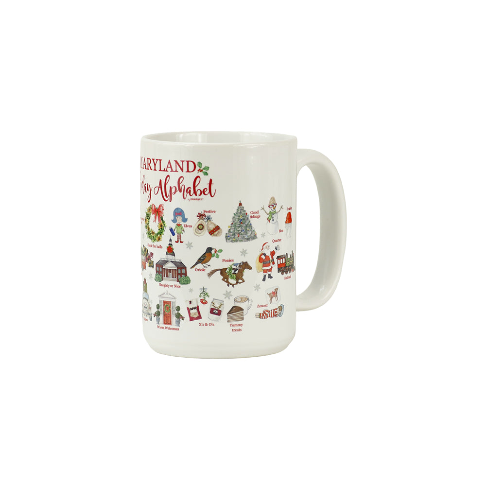 Dishique Cozy Ceramic 15-Ounce Maryland Holiday Drinking Mug