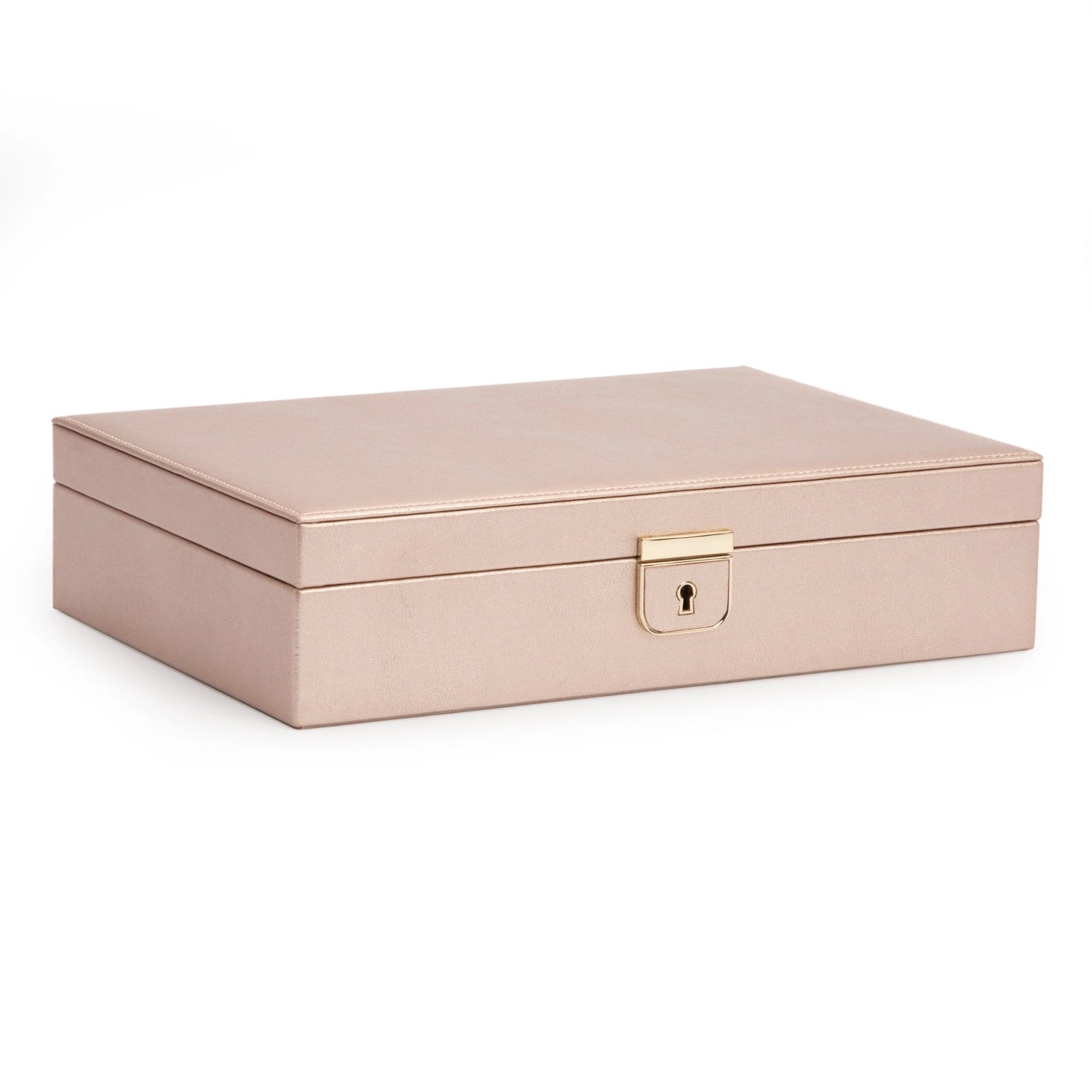 Stylish Wolf Designs Medium Palermo Jewelry Box with Gold Finish