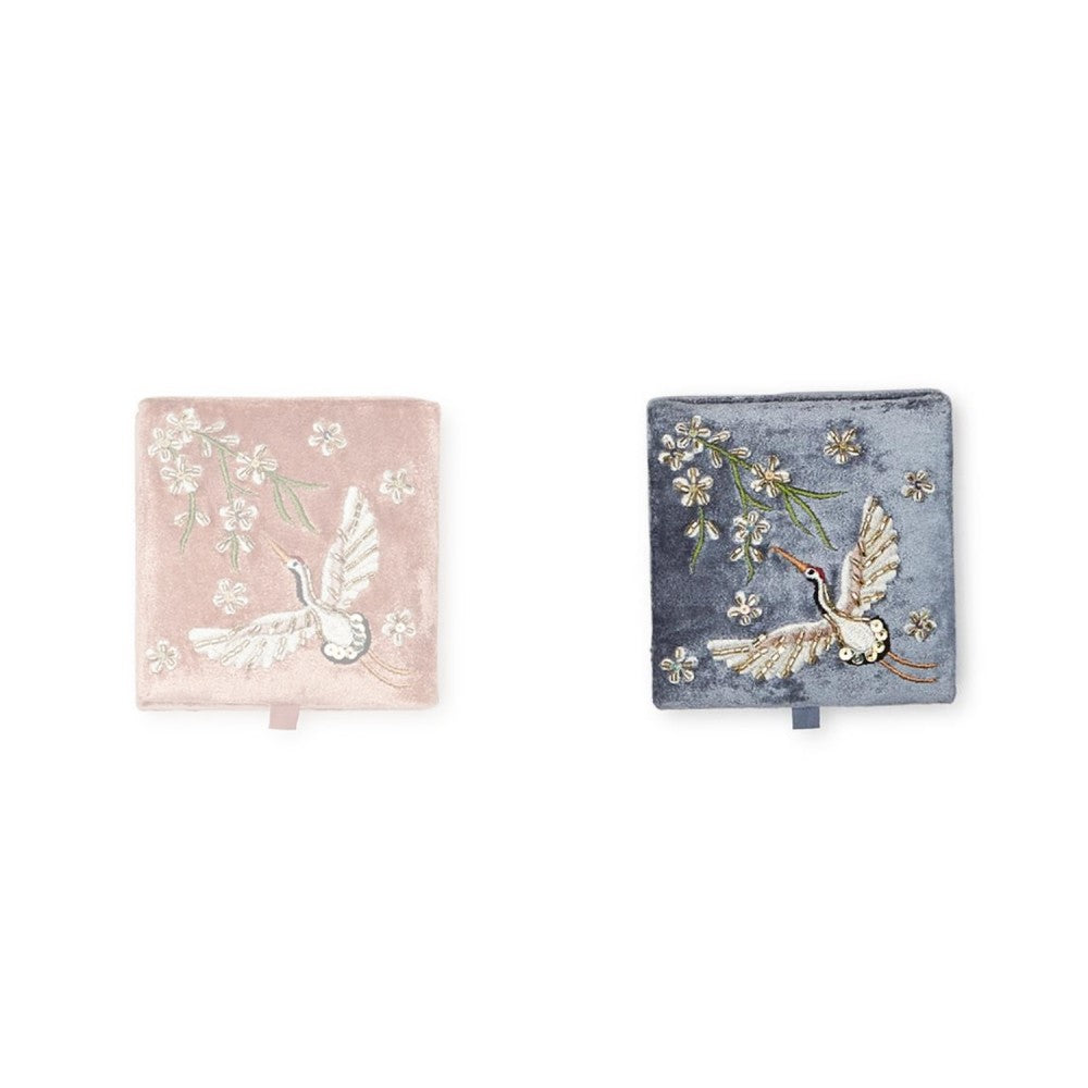 Two's Company Stylish Heron-Embellished Individual Pouch and Box Set