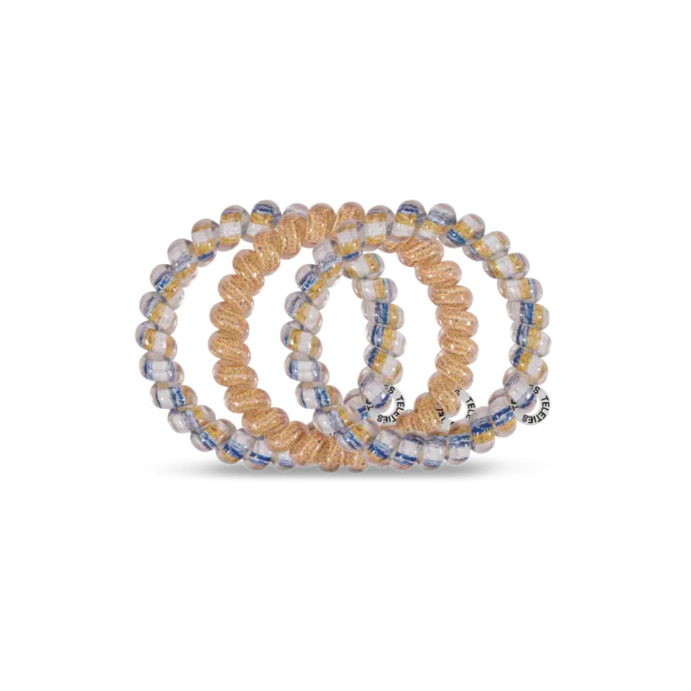 TELETIES Small Hair Ties - Stylish Set of 3 for Everyday Use