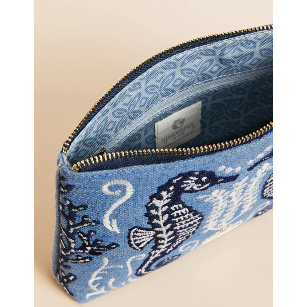 Spartina Stylish Carina Wristlet Bag Featuring Hamilton Seahorse Design