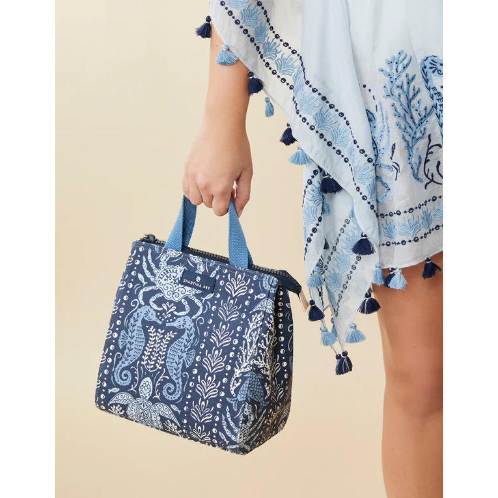 Hamilton Sea Life Pattern Reusable Insulated Spartina Lunch Tote