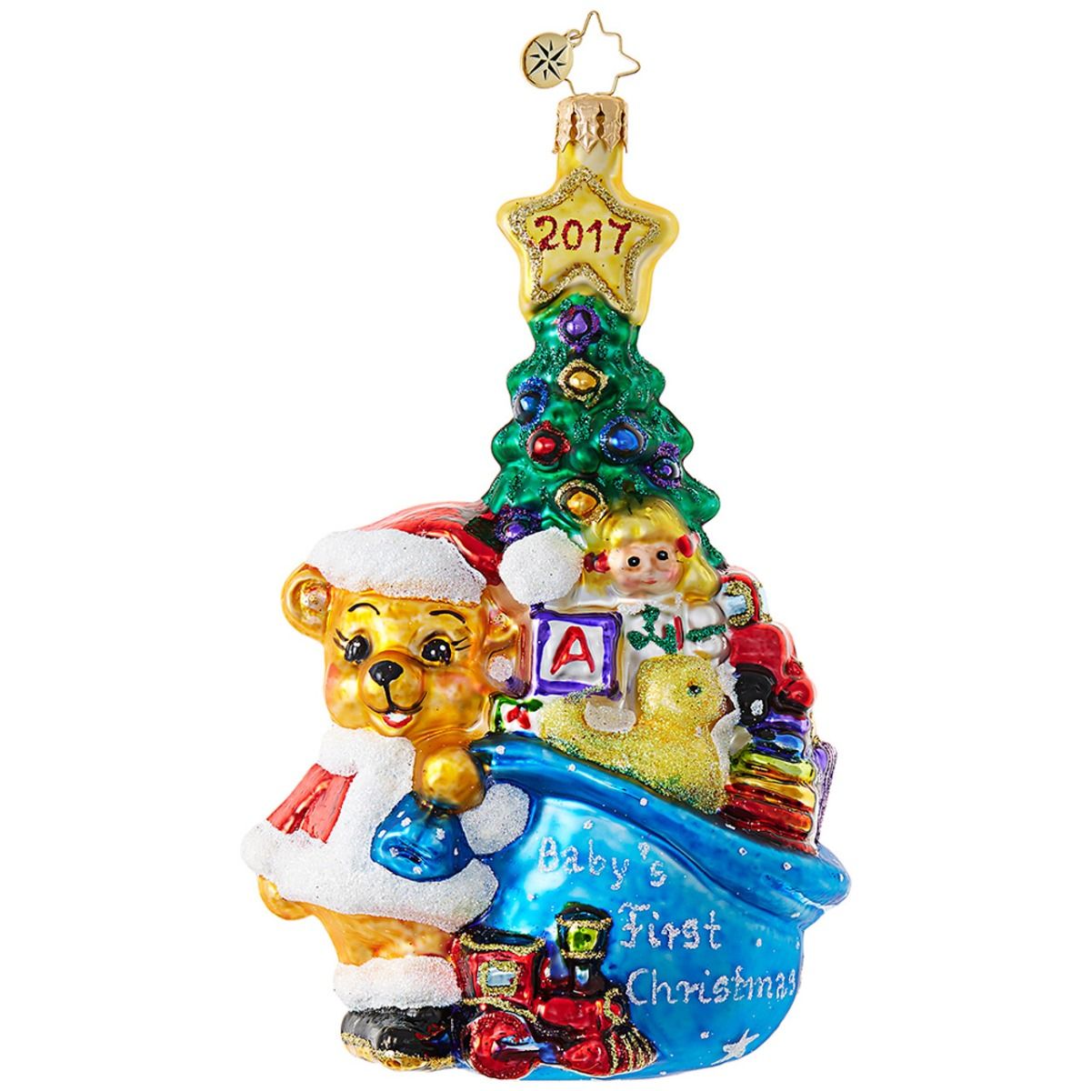 Christopher Radko Limited 2017 Baby's First Christmas Ornament, 6.5' Tall