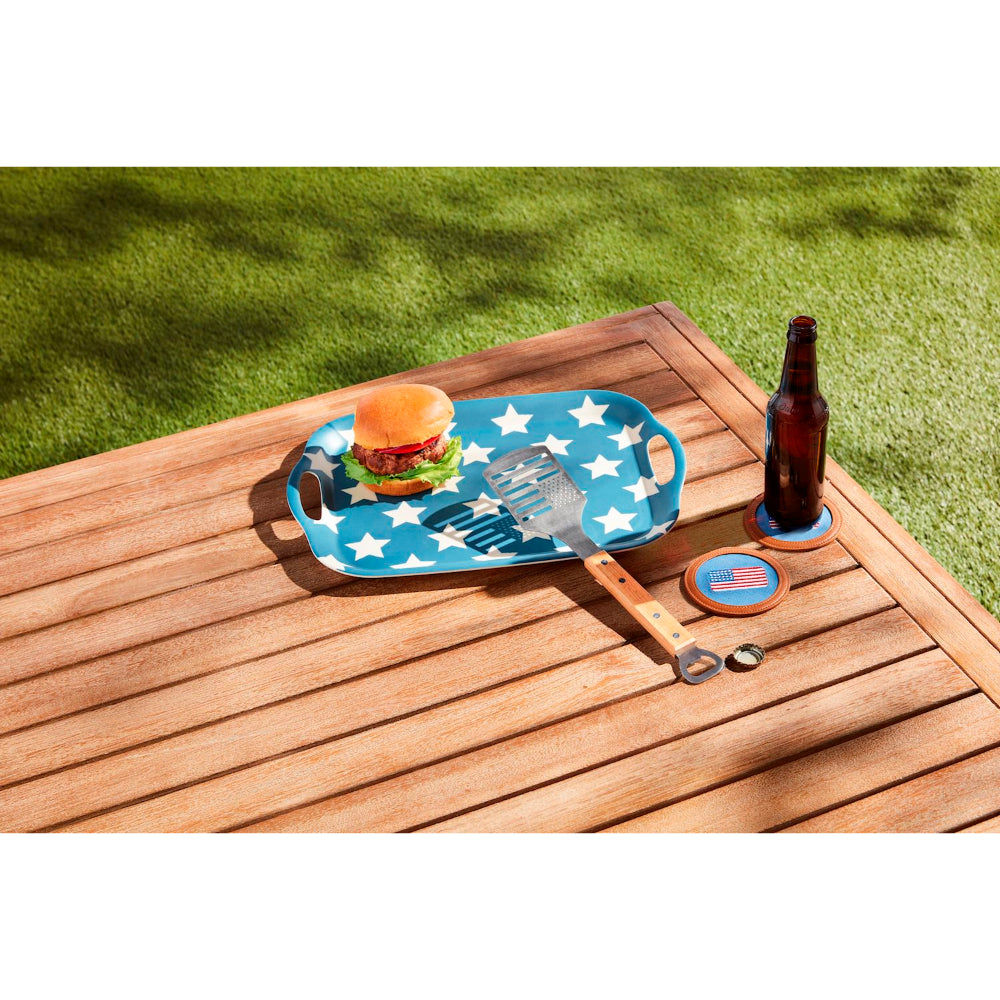 Mud Pie American-themed Serving Tray and Spatula Combo Set for Entertaining