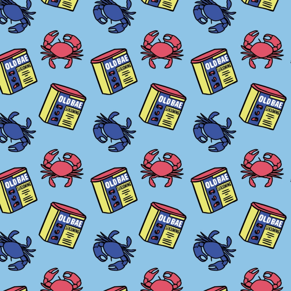 Decorative Nautical-themed Crab Design Wrapping Paper for Special Occasions
