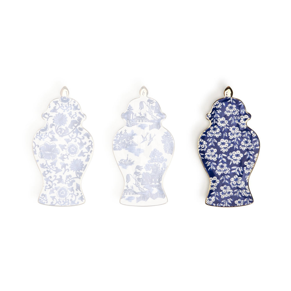 Two's Company Decorative Ceramic Ginger Jar - Style Trinket Tray for Jewelry Storage