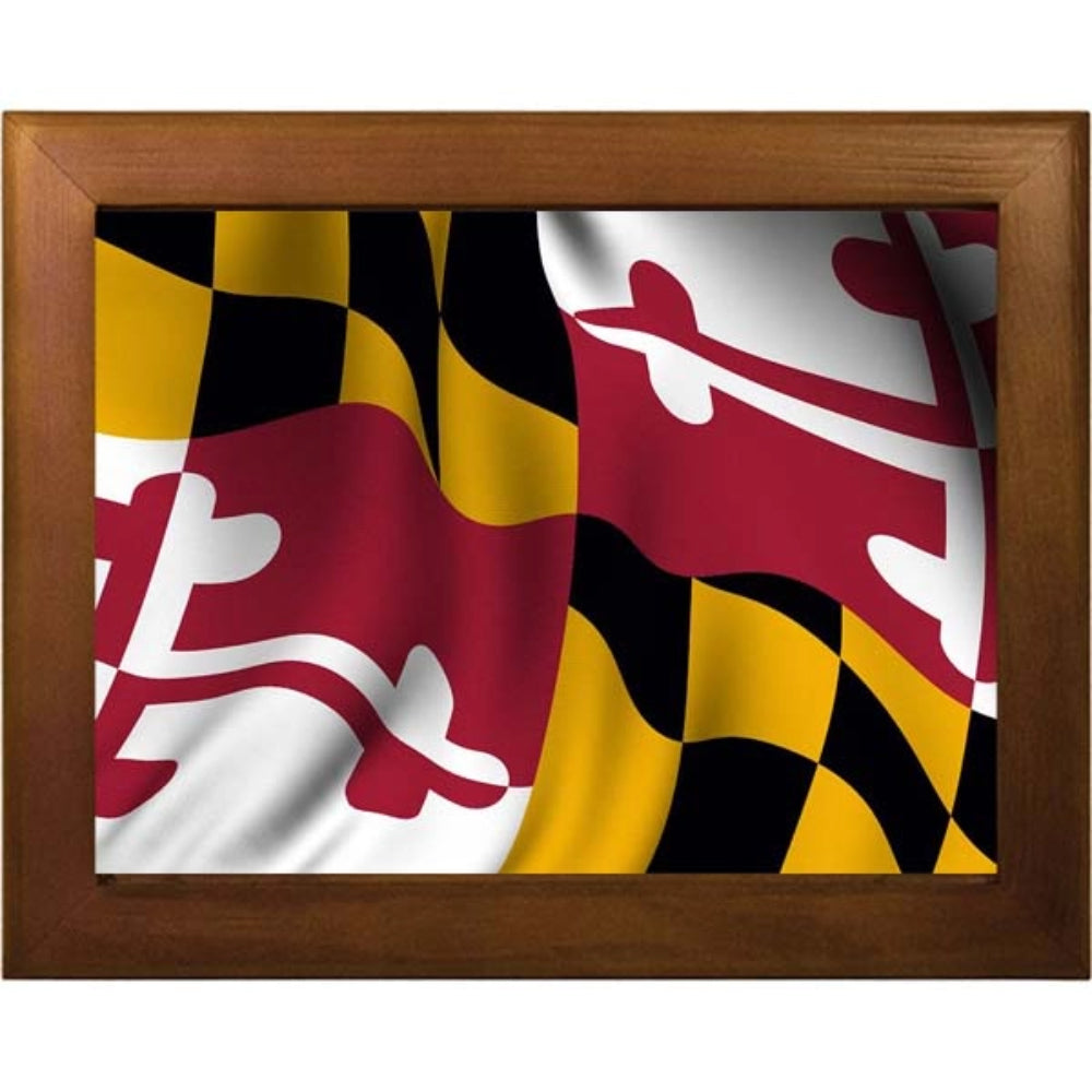 B McVan Designs Heat-Resistant Maryland Flag Ceramic Tile Trivet for Home Decor