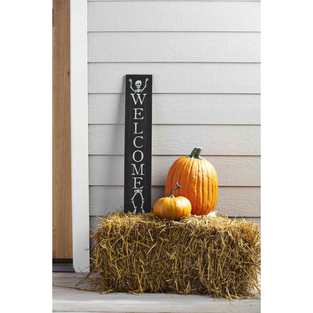 Mud Pie Reversible Dual-Occasion Wood Porch Sign for Halloween and Christmas
