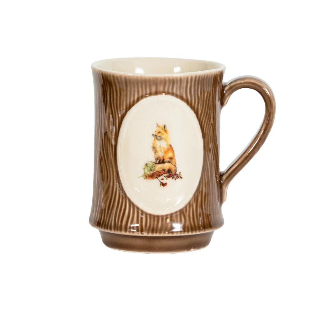 Juliska Forest Walk Animal-themed Ceramic Coffee Mugs - Set of 4