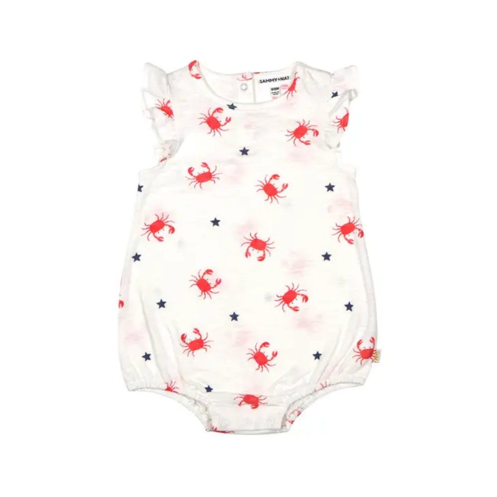 Samantha Baby and Child Bubble Suit with Crab Print Design