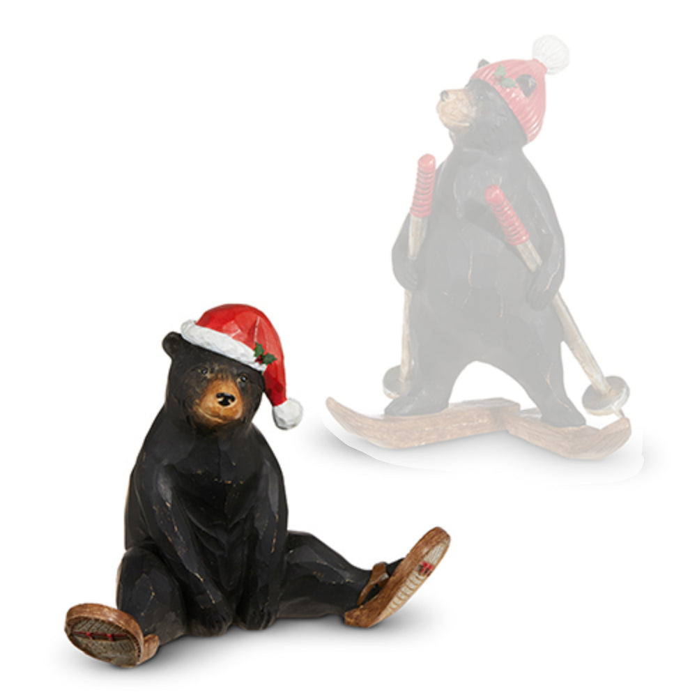 Raz Imports Charming Black Bear Snow Sport Collectible Figurines