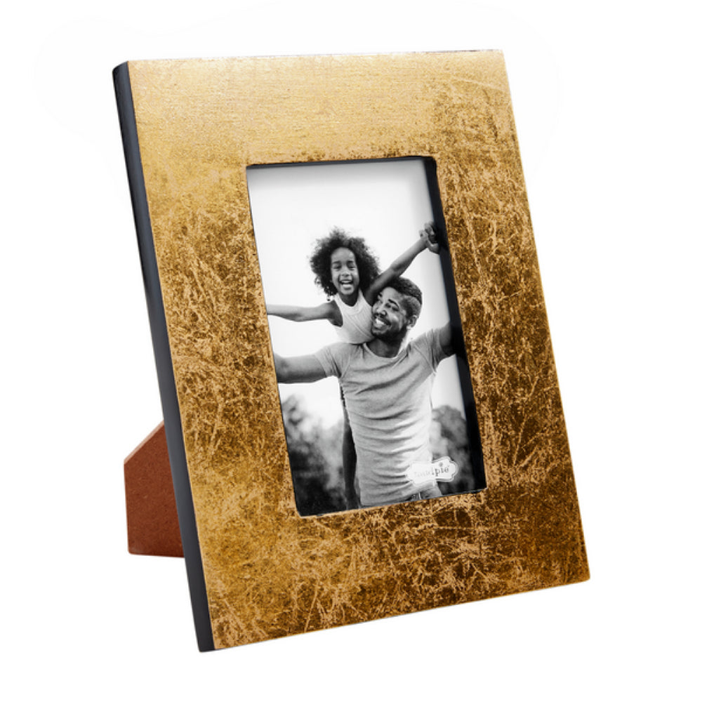 Elegant 4 x 6 Mud Pie Gold Lacquered Mango Wood Frame