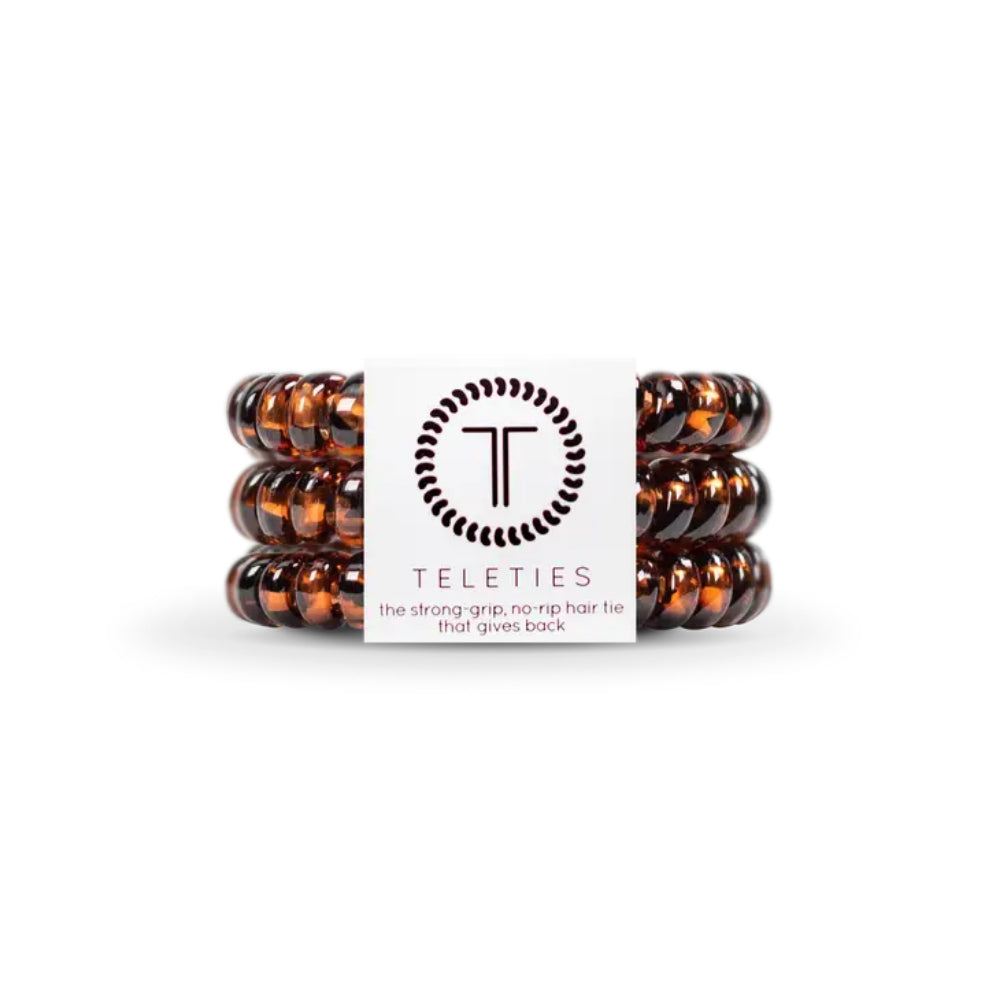 TELETIES Small Hair Ties - Stylish Set of 3 for Everyday Use